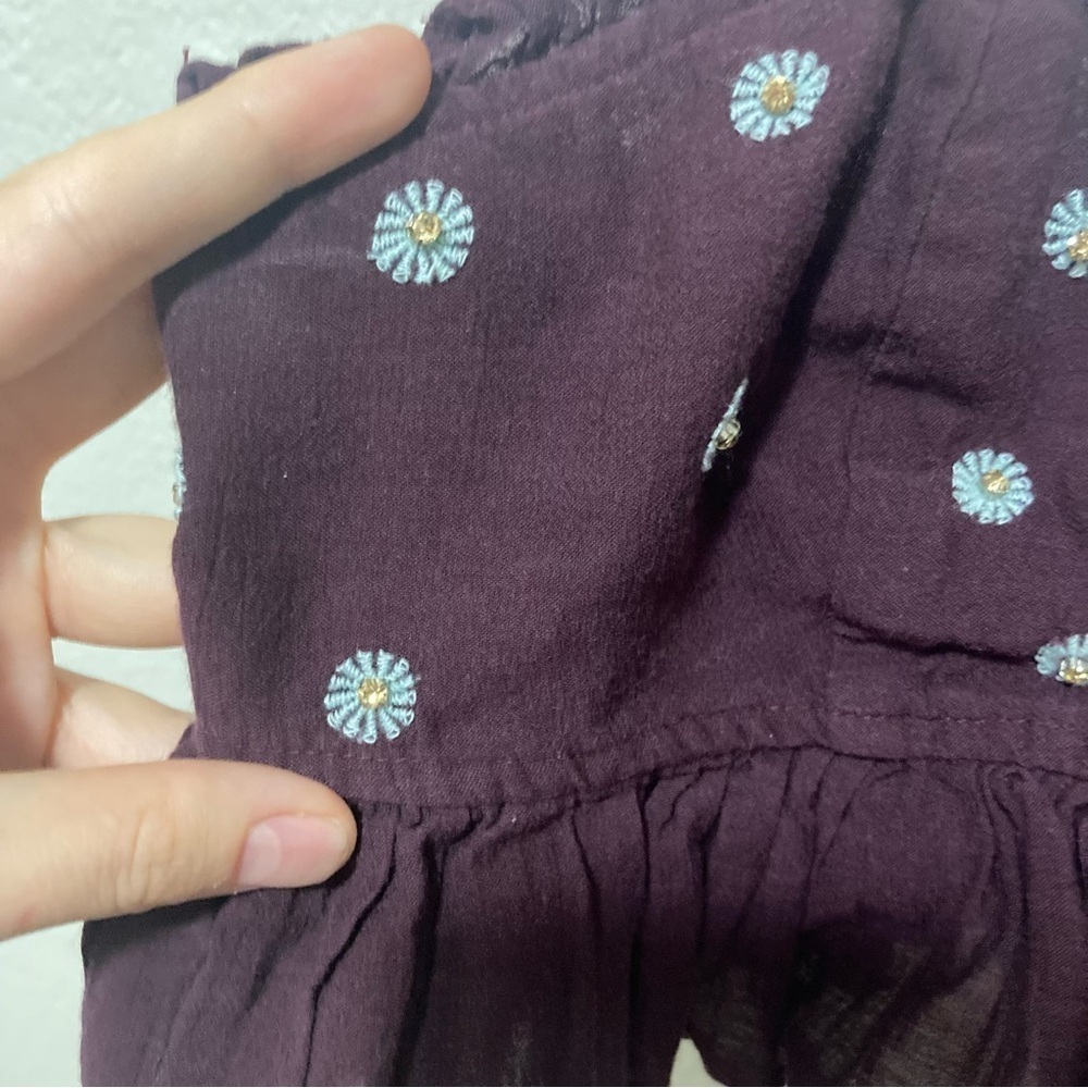 Intimately Free People On A Star Cropped Ruffle Hem Cami Size Medium Plum Purple - Picture 4 of 5